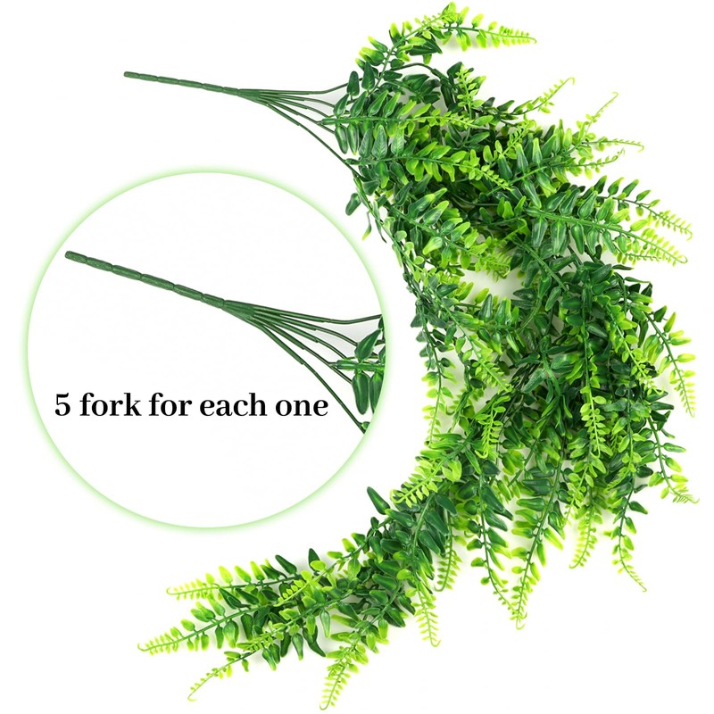 QUOZUO 2 Pack Reptile Plants Terrarium Hanging Plant Artificial Leaves