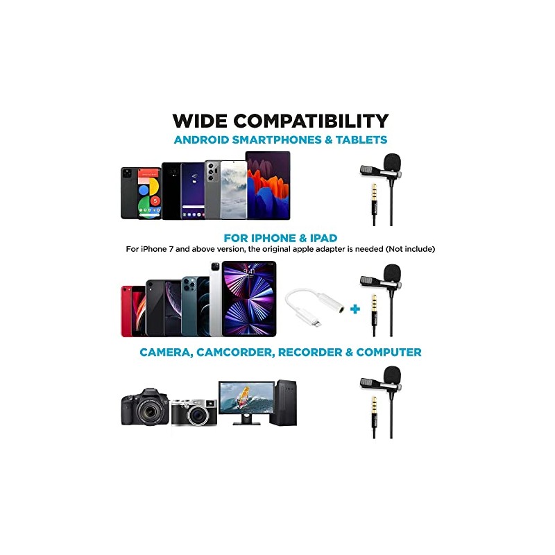 Bower Lavalier Microphone, Black