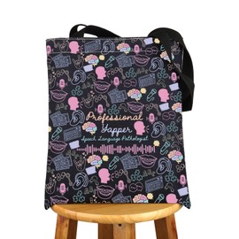 MYSOMY Speech Therapist Tote Bag Speech Pathologist Gifts Speech Therapist Shoulder Bag Speech Therapy Gifts SLP Tote Bag (Speech Language TG UK2)