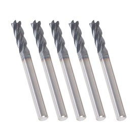 TINVHY 5PCS Milling Cutters with 4 Slots, 5/8in Diameter, 2in Cutting Length, 3/16in Total Length