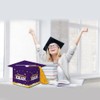 Topfunyy 2025 Graduation Party Card Box, Purple Gold Congrats Cap