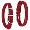 OOPSDOGGY Rolled Leather Dog Collar Soft Roll Collars for Small
