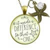Starfish Necklace It Made a Difference Teacher Story Appreciation Gift