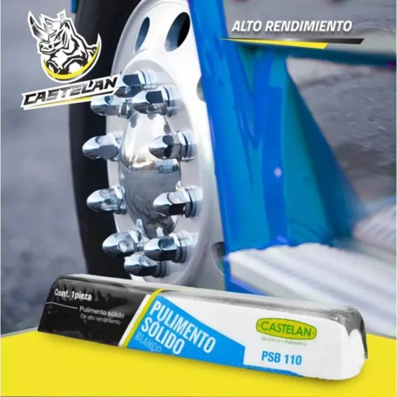 Pulimento Sólido Castelan PSB 110 Abrillantador Metales Acero Plata