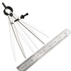 DemJamr 6 Inch Adjustable Lockable Steel Divider Wing Leather Compass