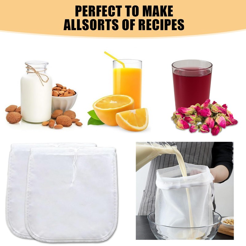 Nut Milk Bag Reusable 3 PCS 12" x 10" Food