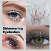 Glitter Mascara, Silver Waterproof Lashes, Diamond Sparkle Mascara for Shiny