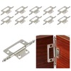 8PCS Stainless Steel Flush Hinges,Silver 2 Inch,Door Hinges for Drawer