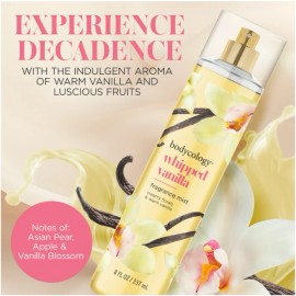 Bodycology Long-Lasting Fragrance Body Mist, Whipped Vanilla, 8 fl oz