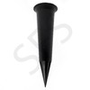 Plain black grave flower vase funeral spike pot