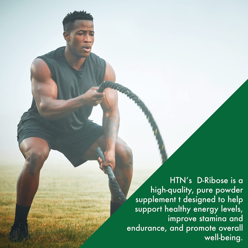 D-Ribose Pure Powder 200g Jar (5g per Serving) Non-GMO/Soy-Free/Gluten Free