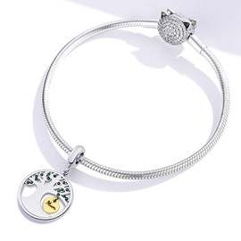 PHOCKSIN Mum Charm Family Tree of Life Bead Charms for Bracelets Christmas Birthday Mum Gifts Jewellery