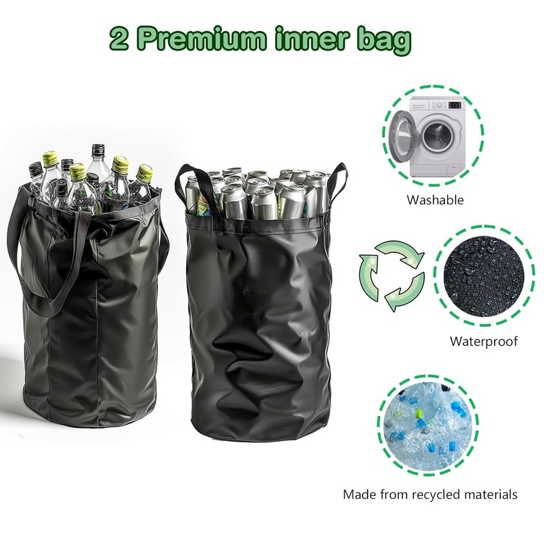 Pakusane Recycling Bin for Kitchen Indoor Home, Large 100L/ 26