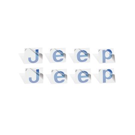 Reflective Concepts - 2017-2021 Jeep Compass MP - Jeep Front and Rear Emblem Overlay Decal Stickers - (Color: Reflective Blue)