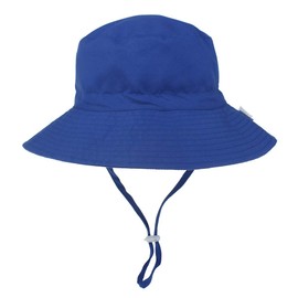 Dreshow, Unisex Baby Hat, Toddler’s Sun Hat, Cap, Fishing Hat, Beach Hat, Star Hat, UV Protection, UPF 50+ - Bucket. Solid colour blue.