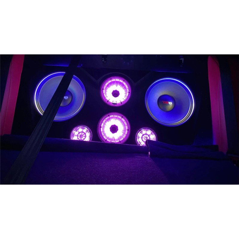 JHB Set 2PCS 6.5" Remote APP RGB Color LED Rings