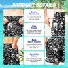 FT FENTENG Mens Swim Trunks for Men, Black Skull Skeleton