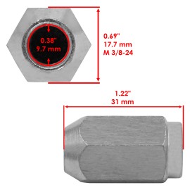 Caltric Front And Rear Wheel Nut For Yamaha Rhino 660 YXR660 2006-2007 90176-10803-00