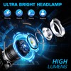 AMAKER LED Headlamp Rechargeable, 9000mAh Long Battery Head Lamp with