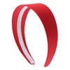 Motique Accessories Red 2 Inch Wide Satin Hard Headband with