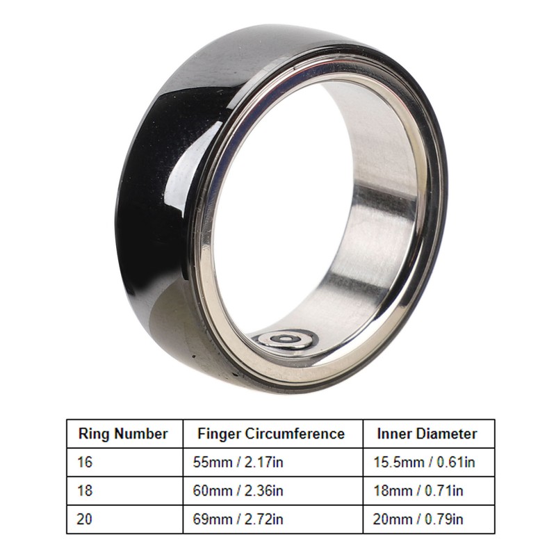 Smart Ring Multifunction Sleep Temperature Monitoring Pedometer 23mah Health Tracker