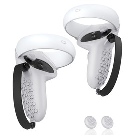 AMZDM Controller Grip for Oculus Meta Quest 2 Accessories Grips Cover for VR Touch Controllers Covers Protector with Non-Slip Joystick Covers 1Pair (Gray)