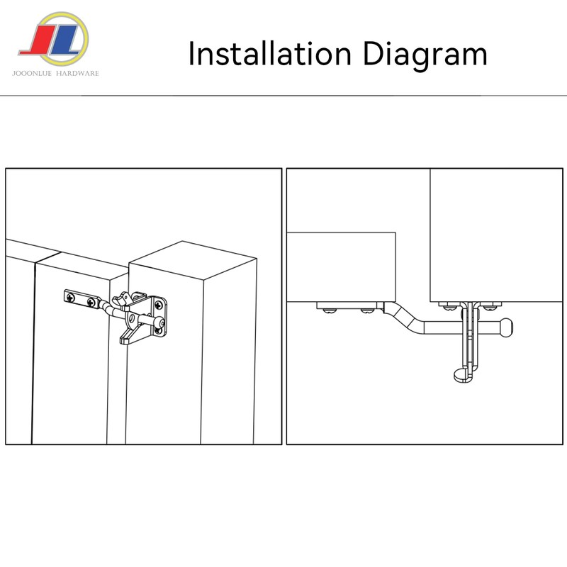Gravity Gate Latch, Self-Locking Fence Latch, Black