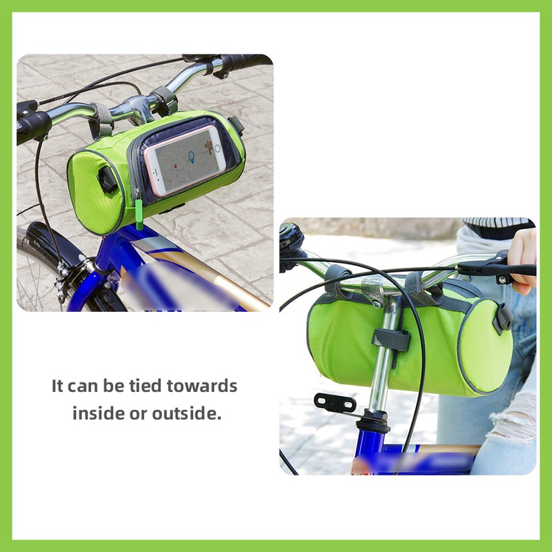 Bike Handlebar Bag Bike Bucket Bag with Touch Screen Waterproof