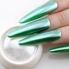 Pearl White Nail Chrome Powder Rubbing Glitter Metallic Mirror Effect