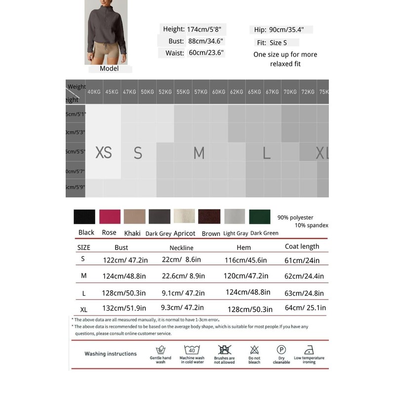 QINSEN Women Polar Fleece Sweatshirt Half Zip Long Sleeve Cozy