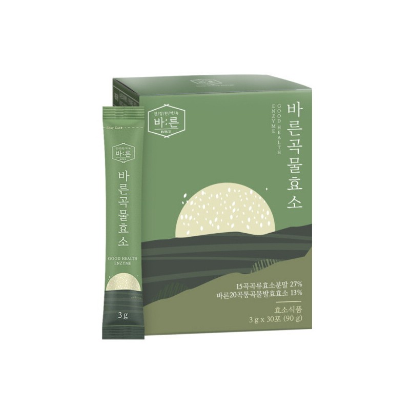Bareun 건강한약속바른 바른 저분자 20곡 통곡물 효소 30포x1박스(총 30포) Healthy
