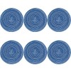 SCF2017 Set of 6 Round Woven Cotton Yarn Coasters for
