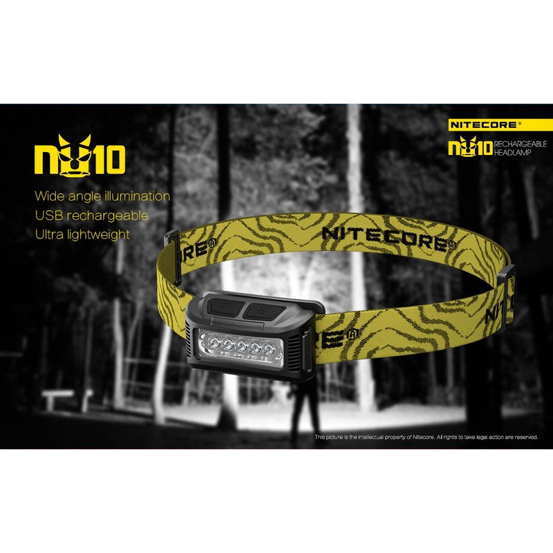 Nitecore NU10 160 Lumen USB rechargeable LED headlamp/worklight and EdisonBright