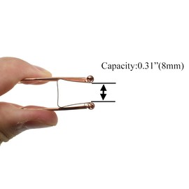 HAHIYO Binder Clips Paper Clamps Spring Steel Sturdy 0.98 inch Width 0.31 Inch Capacity No Sharp Edges Heavy Duty Tight Grip Reusable Rose Gold Metal Bright Finish for Home Office School 25 Pack