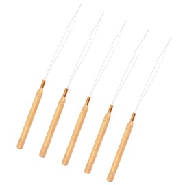 5 Pcs Hair Extension Loop Needles Hair Bead Threader Extension Loop Tools for Micro Links Rings Beads and Feathers Extensions