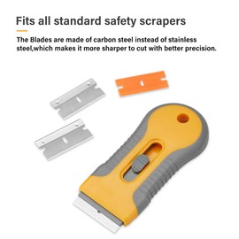 WEGAZ WEGAZ-100PCS Single Edge Razor Blades,Industrial Safety Razor Blades,Individually Packed, Used for Scrapers and Cutting Tools