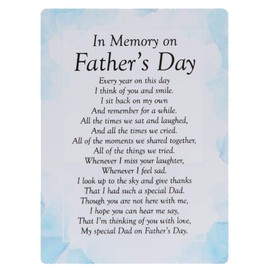 Widdle Celebrations In Memory on Father's Day Waterproof Graveside Memorial Card - TY193