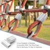 uxcell 1/16"(1.5mm) Aluminum Crimping Loop Sleeve, Double Hole Cable Ferrule