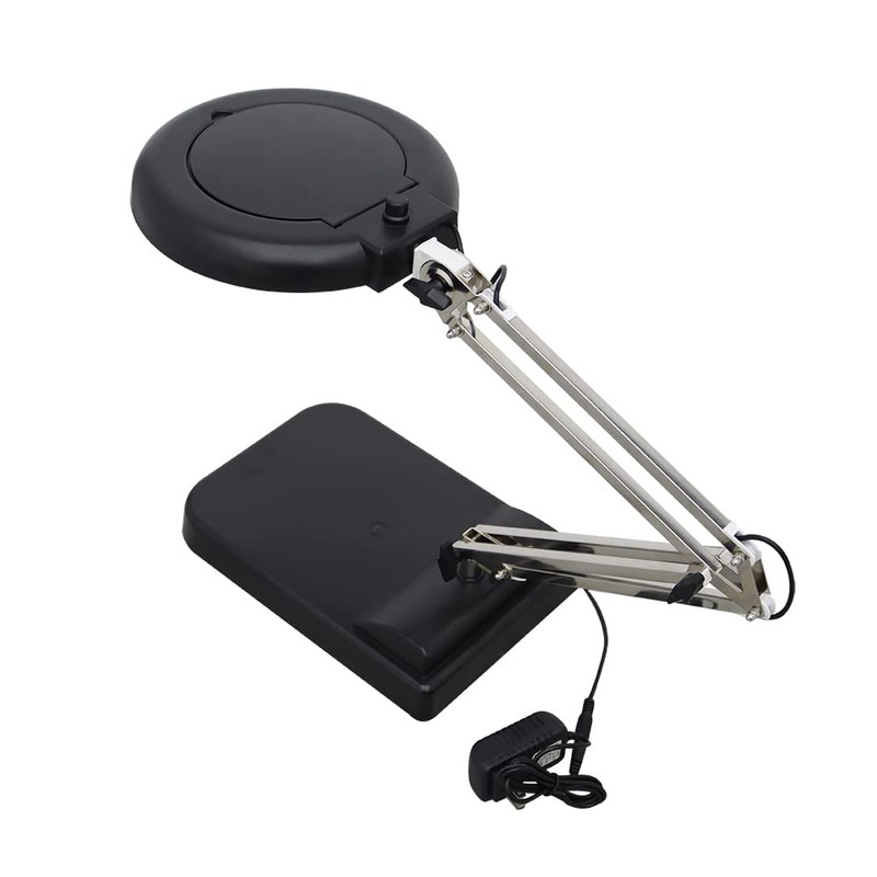 INTBUYING 110V 30X Magnifier Light Amplification LED Daylight Bright Magnifying