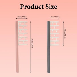 Pack of 2 curling comb with wide teeth, hair comb for curls, wide tooth combs, tooth comb, antler shape hairdresser comb for home salon, hair styling comb, men, women, fluffy hairstyles