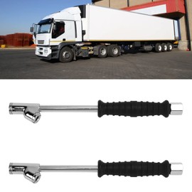 2pcs Autoreifen aufblasbare Stange, 1/4 Zoll Doppelkopf LKW-Reifenfutter kompatibel mit Luftpumpe Inflator Zubehör für Fahrzeug LKWs Bus Motorrad