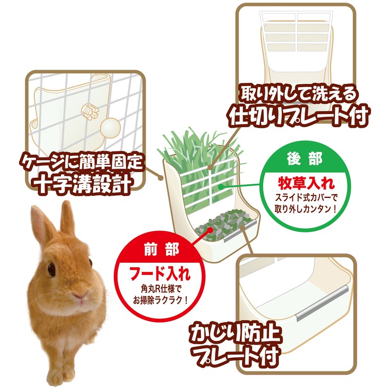 Gex Food and Hay DXBOX Fixed Type Dish Hay Feeder