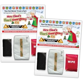 Christmas Mrs. Claus SHART Wet Fart Emergency Kit - Funny Xmas Gift Joke Prank Gag Party Favors, Stocking Stuffer, White Elephant, Secret Santa and More! (2) (2 Pack)