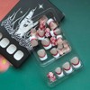 24Pcs Christmas White French Tip Press on Nails Medium Square