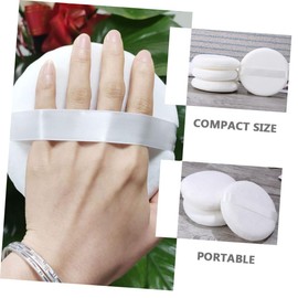 PACKOVE 6PCS Round Plush Powder Puff Compact Portable Makeup Applicator Soft Cosmetic Puff for Foundation Concealer Blusher Highlighter Use