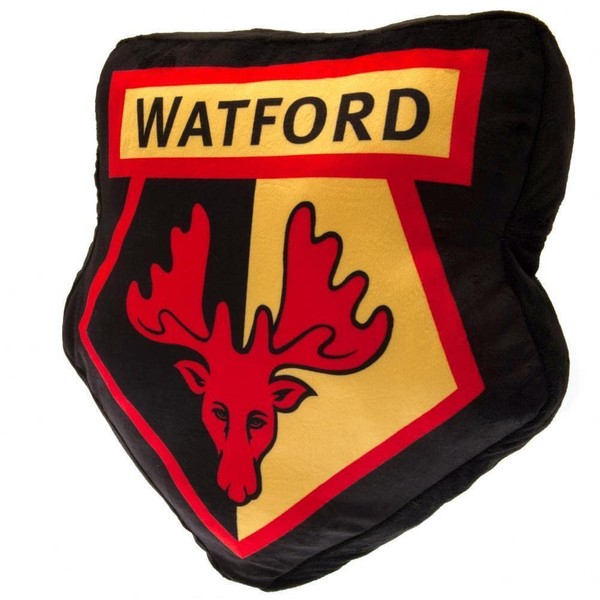 Watford FC Crest Cushion. Officially Licenced Hornets Badge Style In Yellow/Black