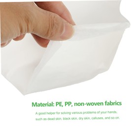 WOONEKY 5 Pcs Skincare Gel Fingerless Gloves Men Exfoliating Hand Mack Gloves for Nails Hand Gloves Body Scrubber Balm Masks Foot Peel Mask UV Gloves Hands Pe+pp Non-woven Fabric