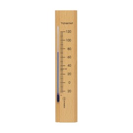HOKCO Analog Wall Thermometer Beech Wood 7.8 inch (Natural Finish)