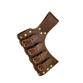 Medieval Sword Frog Knight Costume Accessory Vintage Style Leather Sword Belt Sword Sheath for Cosplay, Brown