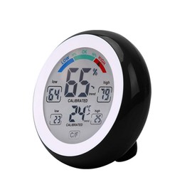 Hygrometer Humidity Meter, Digital Temperature Monitor and Humidity Meter for Home Office School Comfort Reptile Thermometer (Black)